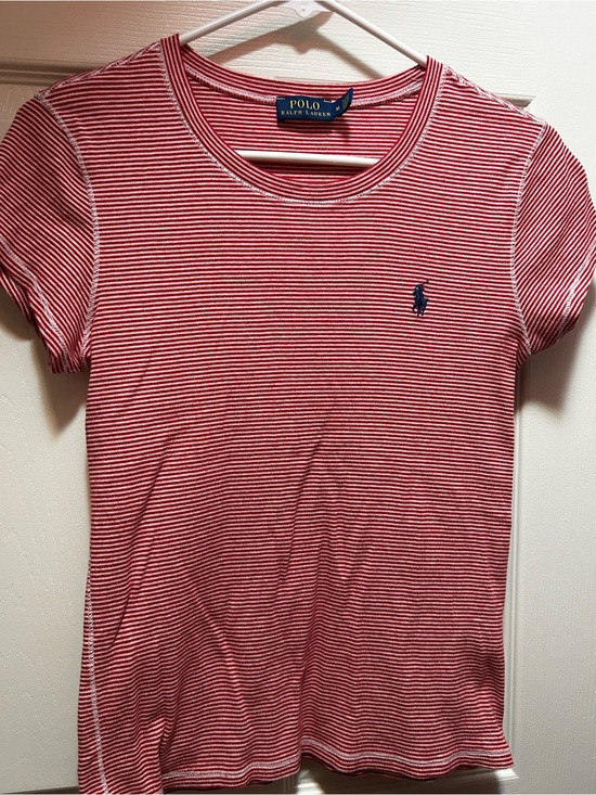 Ralph Lauren Tops - Ralph Lauren Red & White Striped Short Sleeve Tee